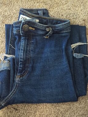 Women's Zara Wide Leg Crop Jeans Size 4